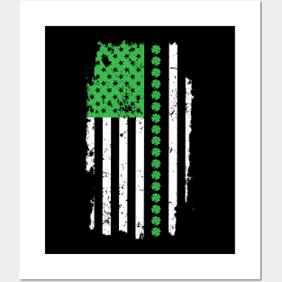 American-Irish Flag Patriotic St. Patrick's Day Posters and Art